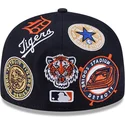 petten-plat-marineblauw-fitted-59fifty-all-over-van-detroit-tigers-mlb-van-new-era