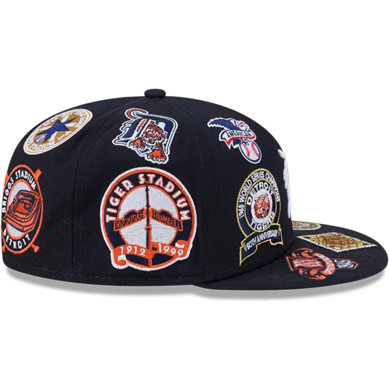 petten-plat-marineblauw-fitted-59fifty-all-over-van-detroit-tigers-mlb-van-new-era