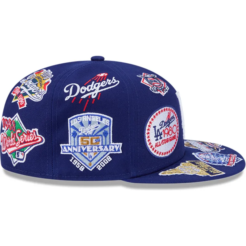 petten-plat-blauw-fitted-59fifty-all-over-van-los-angeles-dodgers-mlb-van-new-era