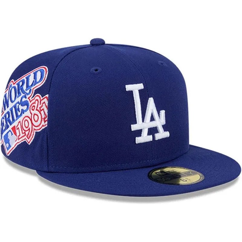 petten-plat-blauw-fitted-59fifty-hidden-hit-van-los-angeles-dodgers-mlb-van-new-era