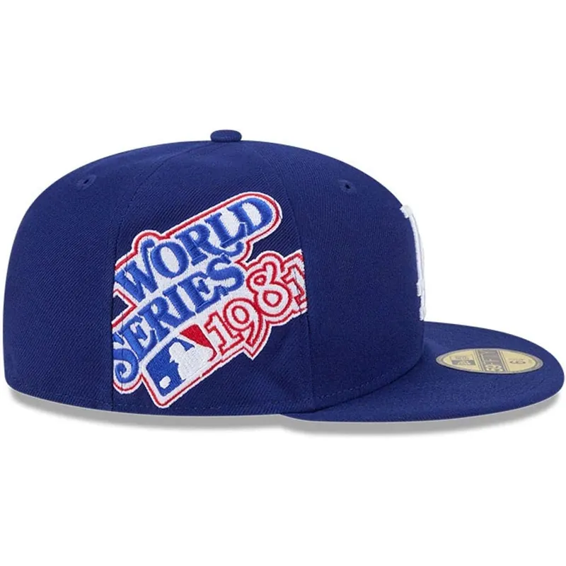 petten-plat-blauw-fitted-59fifty-hidden-hit-van-los-angeles-dodgers-mlb-van-new-era