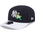 petten-gebogen-marineblauw-snapback-9seventy-stretch-snap-flower-van-new-york-yankees-mlb-van-new-era