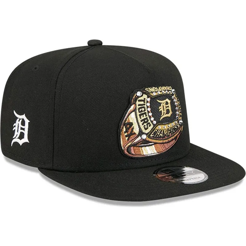 petten-plat-zwart-snapback-9fifty-a-frame-ring-van-detroit-tigers-mlb-van-new-era