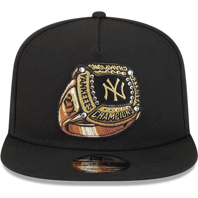 petten-plat-zwart-snapback-9fifty-a-frame-ring-van-new-york-yankees-mlb-van-new-era