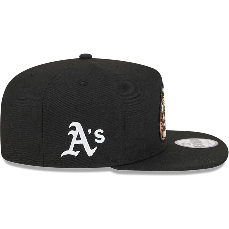 petten-plat-zwart-snapback-9fifty-a-frame-ring-van-oakland-athletics-mlb-van-new-era