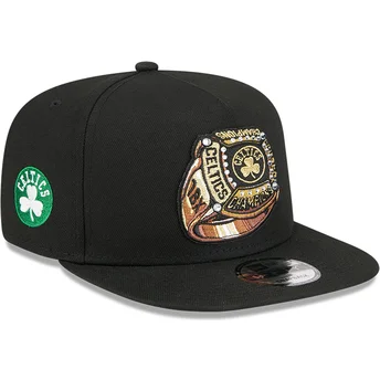 Petten plat zwart snapback 9FIFTY A Frame Ring van Boston Celtics NBA van New Era