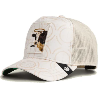 Petten gebogen wit snapback Holy Cow Religulous The Farm van Goorin Bros.