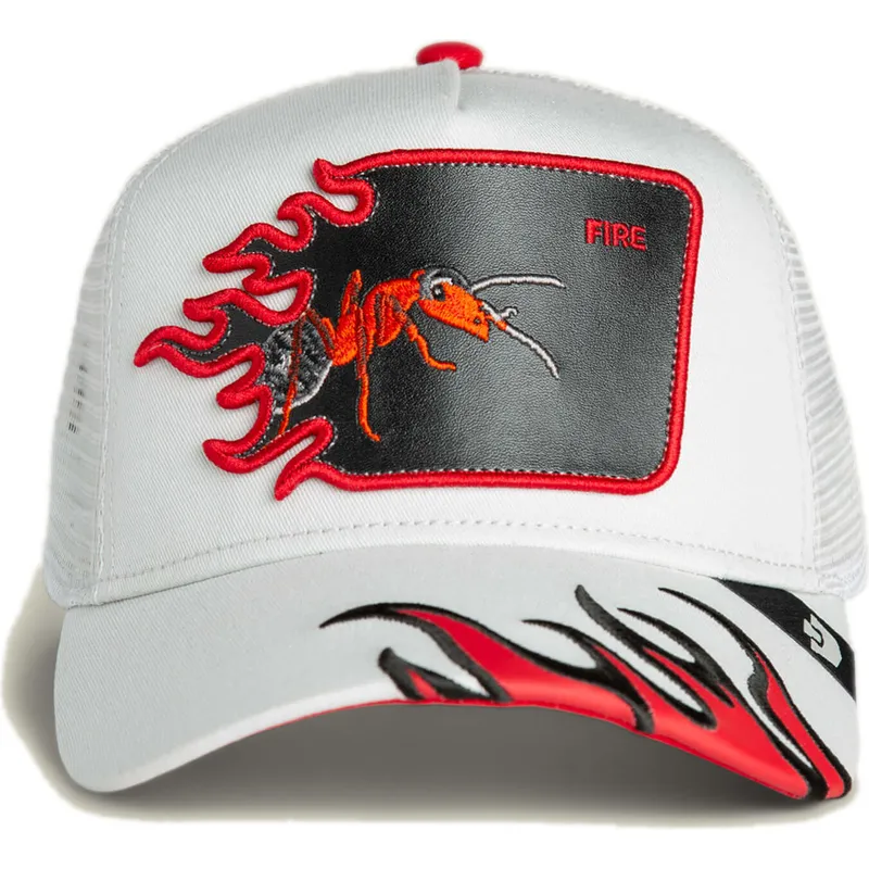 petten-gebogen-wit-snapback-fire-flames-the-farm-van-goorin-bros