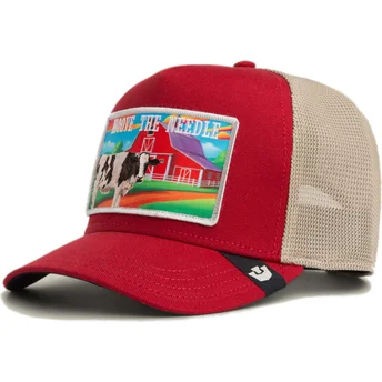 Petten gebogen rood snapback Moove The Needle Greener Grass The Farm van Goorin Bros.