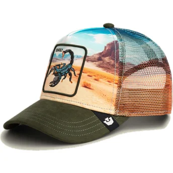 Petten gebogen meerkleurig snapback Deadly Scorpion In The Element The Farm van Goorin Bros.
