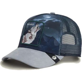 Petten gebogen meerkleurig snapback Lone Wolf In The Element The Farm van Goorin Bros.