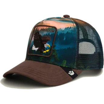 Petten gebogen meerkleurig snapback Freedom Eagle In The Element The Farm van Goorin Bros.