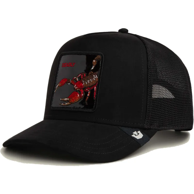 petten-gebogen-zwart-snapback-deadly-black-out-scorpion-metallic-the-farm-van-goorin-bros