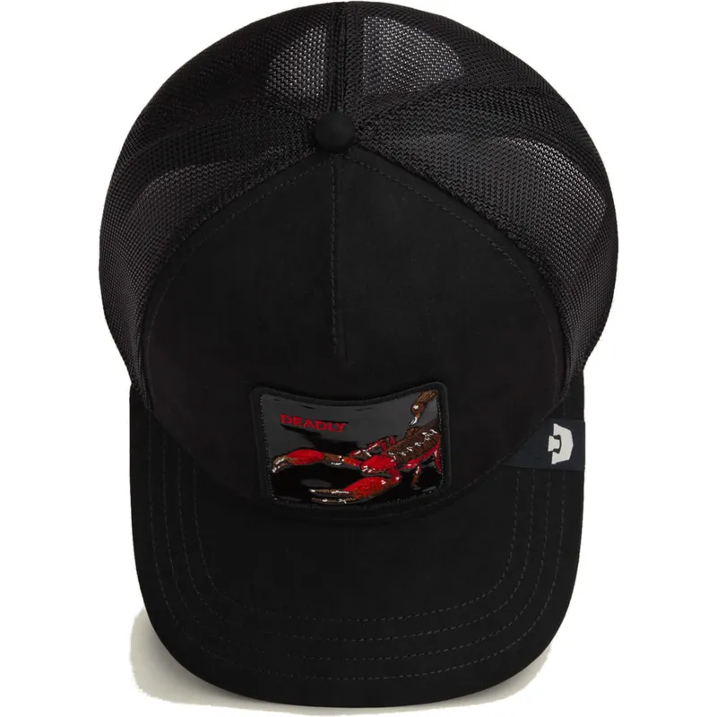 petten-gebogen-zwart-snapback-deadly-black-out-scorpion-metallic-the-farm-van-goorin-bros