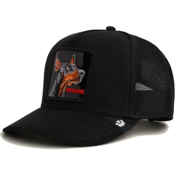 Petten gebogen zwart snapback Black Out Doberman Metallic The Farm van Goorin Bros.