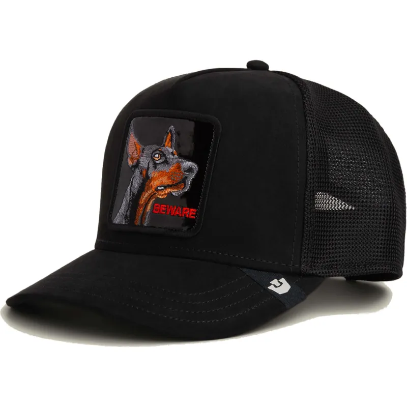 petten-gebogen-zwart-snapback-black-out-doberman-metallic-the-farm-van-goorin-bros