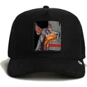 petten-gebogen-zwart-snapback-black-out-doberman-metallic-the-farm-van-goorin-bros