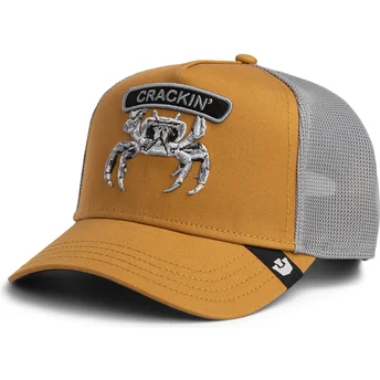 Petten gebogen bruin snapback Classic Rocker Crackin' The Farm van Goorin Bros.