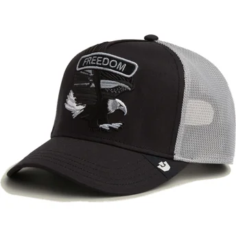 Petten gebogen zwart snapback Classic Rocker Freedom The Farm van Goorin Bros.