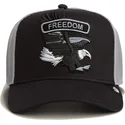 petten-gebogen-zwart-snapback-classic-rocker-freedom-the-farm-van-goorin-bros
