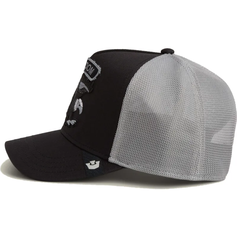 petten-gebogen-zwart-snapback-classic-rocker-freedom-the-farm-van-goorin-bros