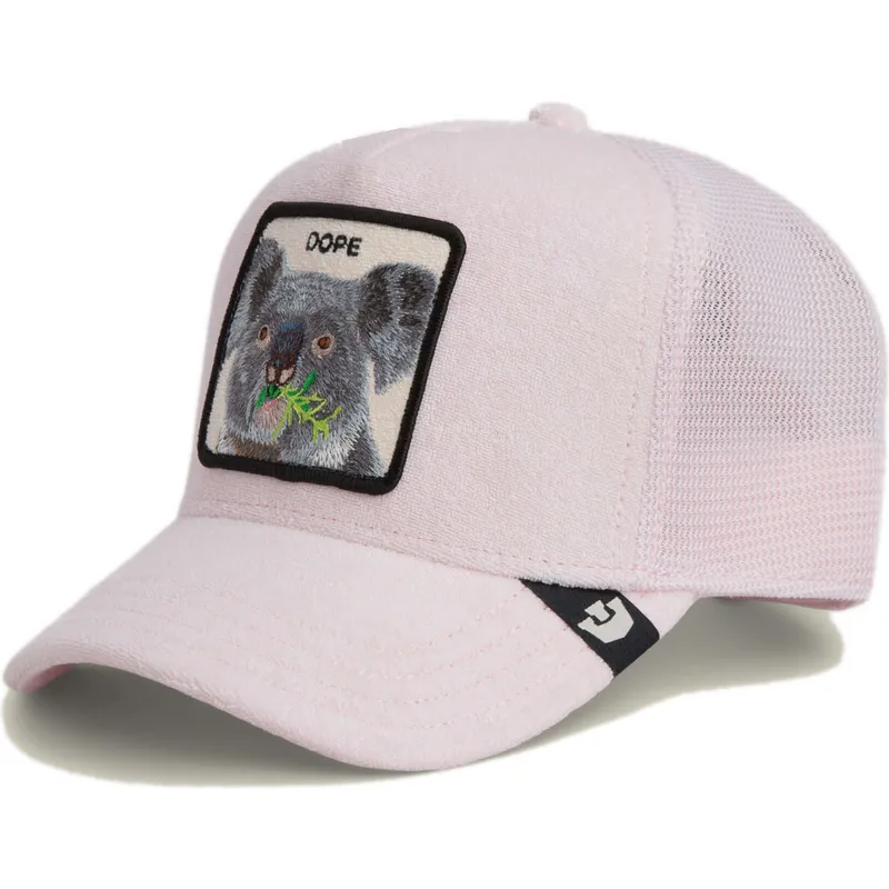 petten-gebogen-roze-snapback-dope-terry-cloth-the-farm-van-goorin-bros