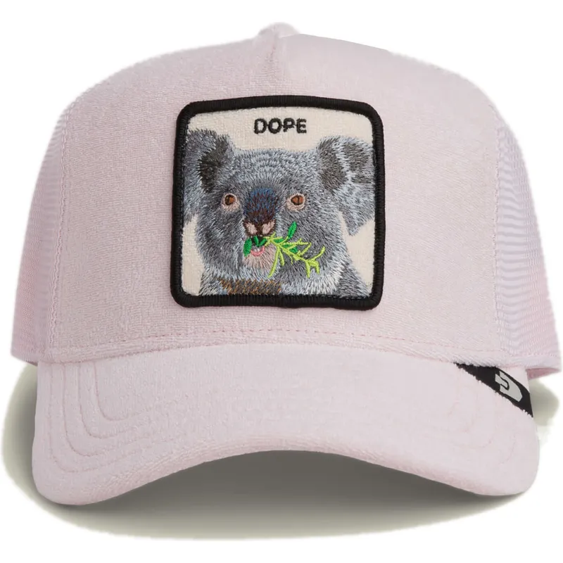 petten-gebogen-roze-snapback-dope-terry-cloth-the-farm-van-goorin-bros