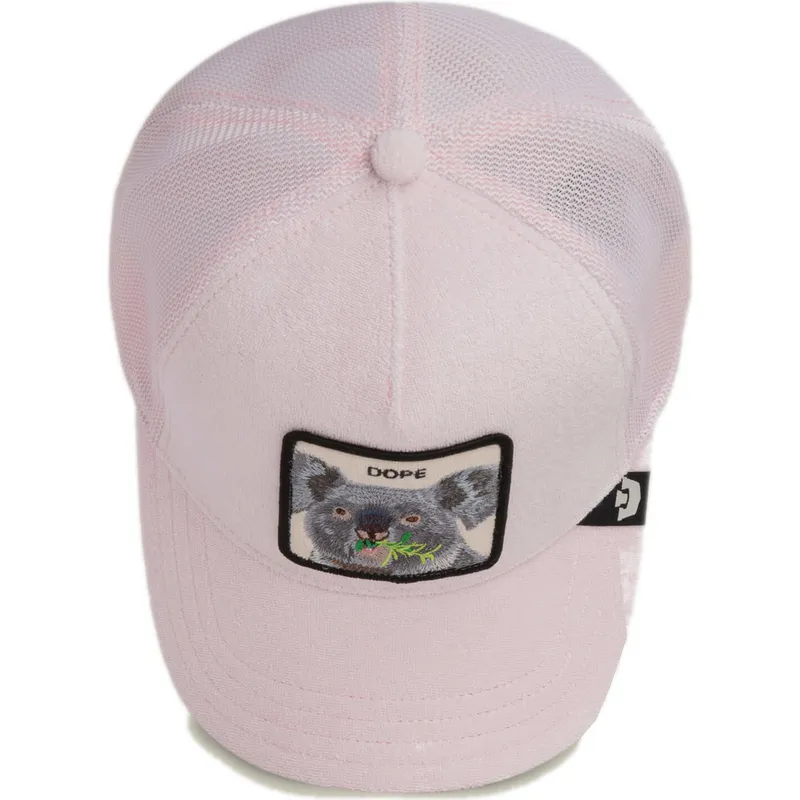 petten-gebogen-roze-snapback-dope-terry-cloth-the-farm-van-goorin-bros