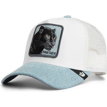Petten gebogen blauw snapback Panther The Farm van Goorin Bros.