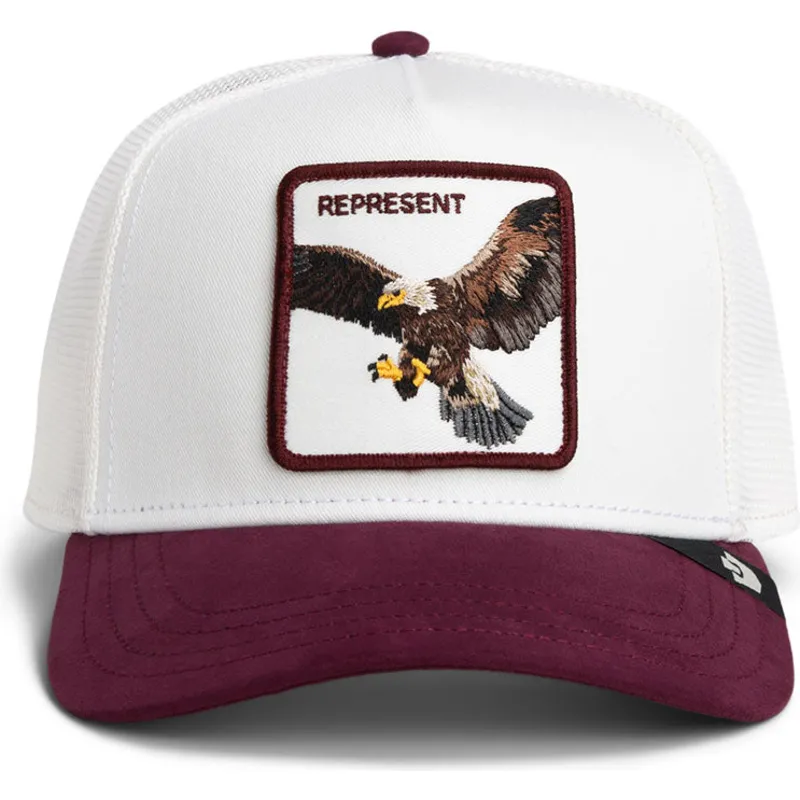 petten-gebogen-rood-snapback-represent-microsuede-eagle-the-farm-van-goorin-bros