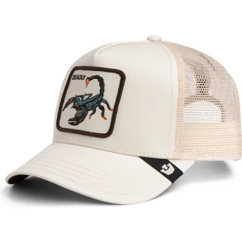 Petten gebogen beige snapback Deadly Scorpion The Farm van Goorin Bros.