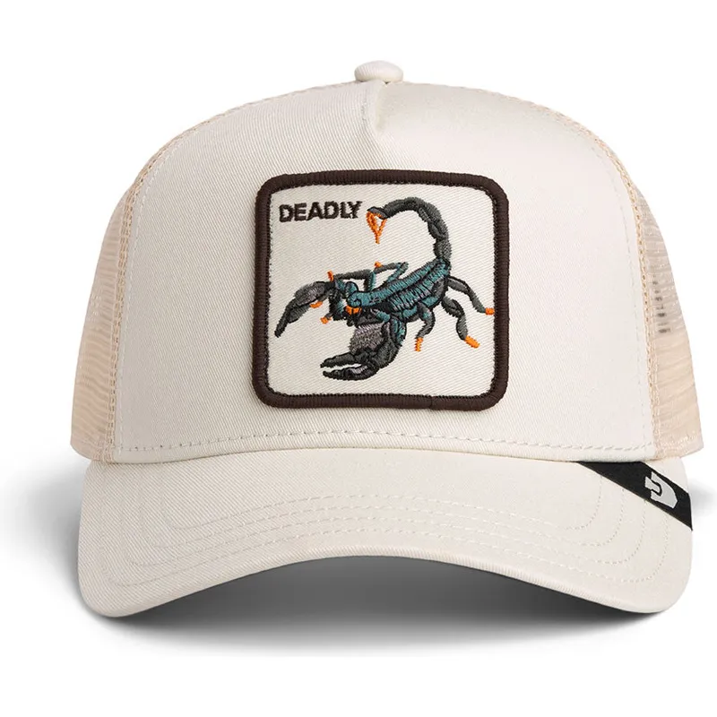 petten-gebogen-beige-snapback-deadly-scorpion-the-farm-van-goorin-bros petten-gebogen-beige-snapback-deadly-scorpion-the-farm-van-goorin-bros