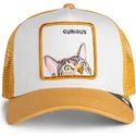 petten-gebogen-bruin-snapback-voor-kinderen-curious-cat-mini-the-farm-van-goorin-bros