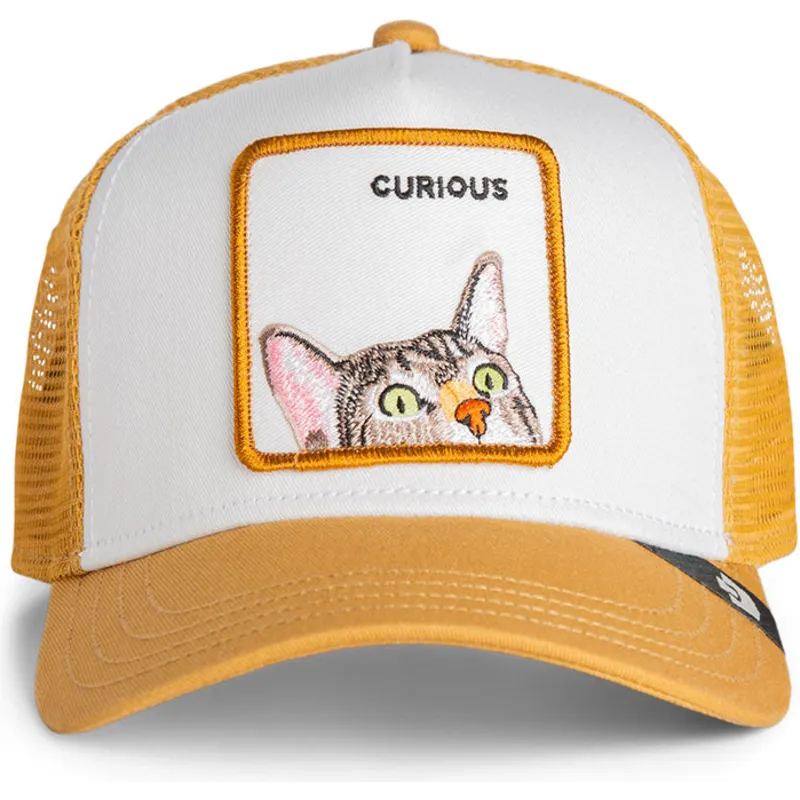 petten-gebogen-bruin-snapback-voor-kinderen-curious-cat-mini-the-farm-van-goorin-bros