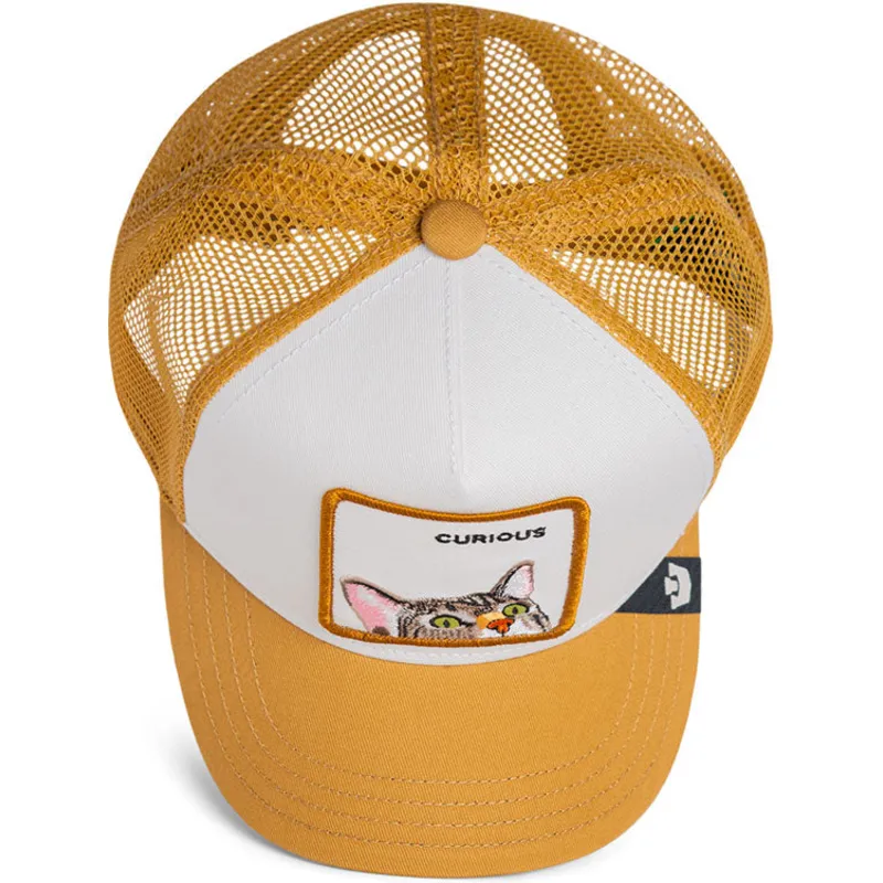 petten-gebogen-bruin-snapback-voor-kinderen-curious-cat-mini-the-farm-van-goorin-bros