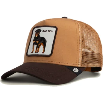 Petten gebogen bruin snapback Bad Boy The Farm van Goorin Bros.