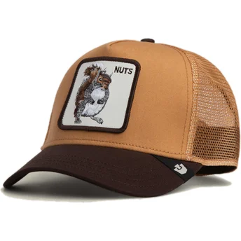 Petten gebogen bruin snapback Nuts The Farm van Goorin Bros.