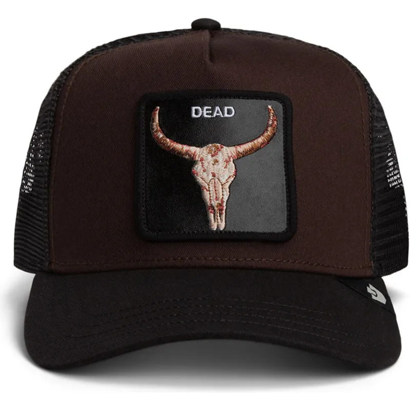 petten-gebogen-bruin-snapback-dead-skull-the-farm-van-goorin-bros petten-gebogen-bruin-snapback-dead-skull-the-farm-van-goorin-bros