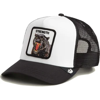 Petten gebogen zwart snapback Strength Panther The Farm van Goorin Bros.