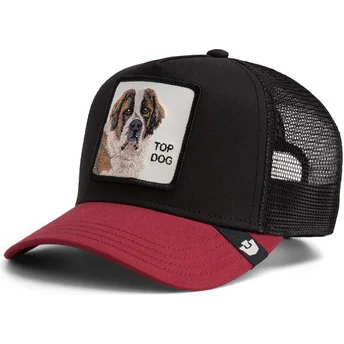 Petten gebogen zwart snapback Crush Top Dog The Farm van Goorin Bros.