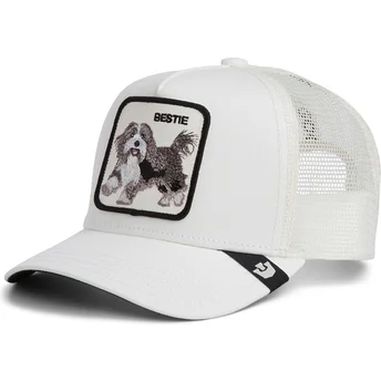 Petten gebogen wit snapback voor kinderen Bestie Mini The Farm van Goorin Bros.
