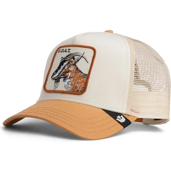 Petten gebogen bruin snapback voor kinderen Goat Mini The Farm van Goorin Bros.