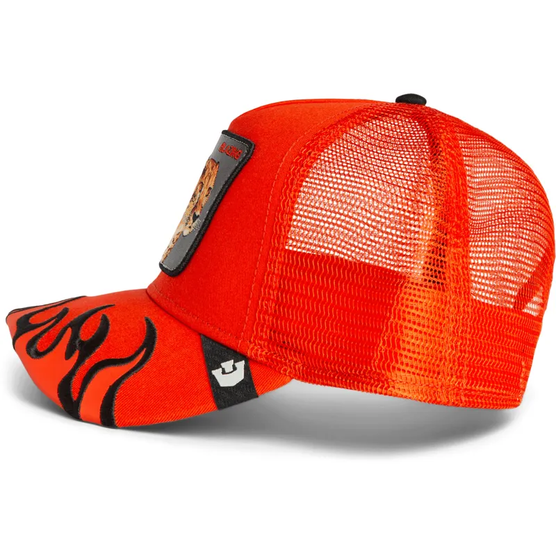 petten-gebogen-oranje-snapback-blazing-flames-the-farm-van-goorin-bros