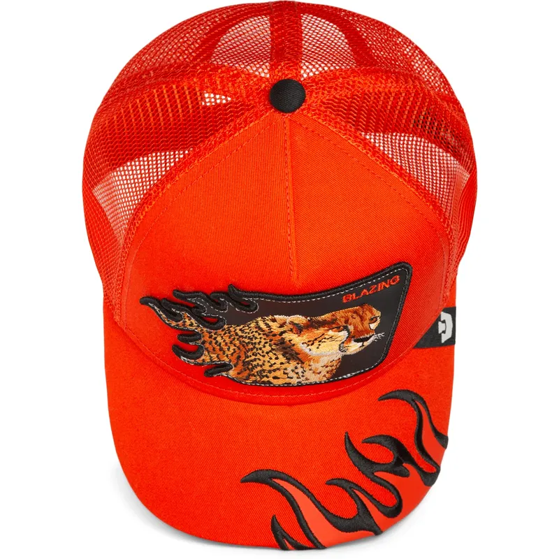 petten-gebogen-oranje-snapback-blazing-flames-the-farm-van-goorin-bros