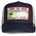 petten-gebogen-marineblauw-snapback-livin-the-dream-greener-grass-the-farm-van-goorin-bros