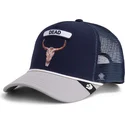petten-gebogen-marineblauw-snapback-pop-rocker-skull-the-farm-van-goorin-bros