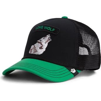 Petten gebogen groen snapback Pop Rocker Lone Wolf The Farm van Goorin Bros.