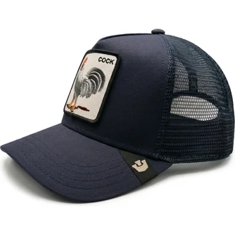 Petten gebogen marineblauw snapback Edge Cock The Farm van Goorin Bros.
