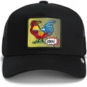 petten-gebogen-zwart-snapback-cock-rooster-pop-art-2-the-farm-van-goorin-bros