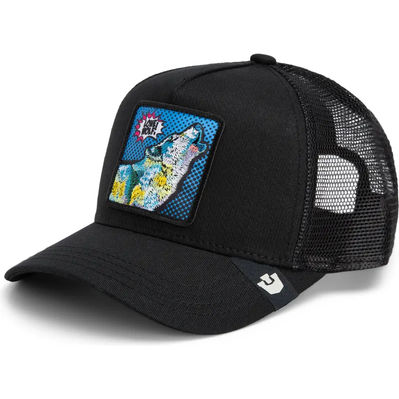 petten-gebogen-zwart-snapback-lone-wolf-pop-art-2-the-farm-van-goorin-bros